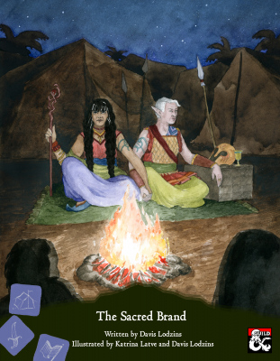 Cover for Sacred Brand, a D&amp;D supplementmade by GreenBirdRPGs.